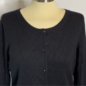 Express Design Studio Black Rhinestone Button Front Cardigan Sweater
